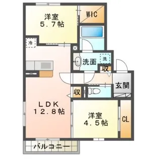 プレジール【1階】の間取り