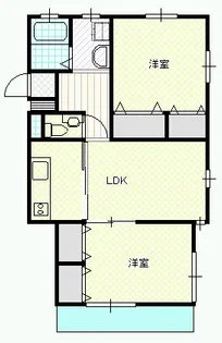 メイプルコートテル【2階】の間取り