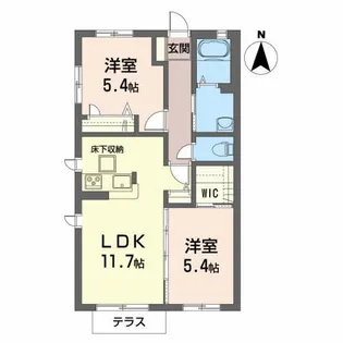 プレシャス コート【1階】の間取り