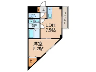 カルム共栄【6階】の間取り
