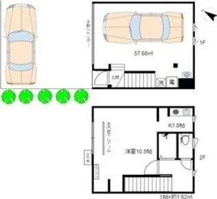 守口市東光町ガレージハウスの間取り