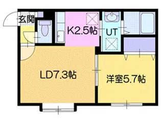 amenity千歳北栄(アメニティ)【1階】の間取り