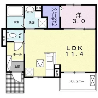 サピュイエ瑞穂【1階】の間取り
