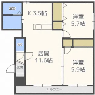 グランヴィア西町【4階】の間取り