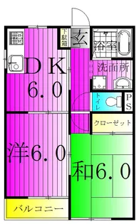 アティアス千代田【2階】の間取り