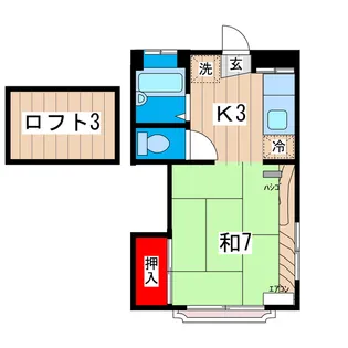 Ysフラッツ B棟【2階】の間取り