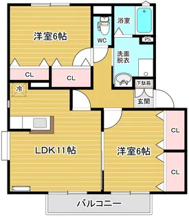 メルヴェーユ松代B【2階】の間取り