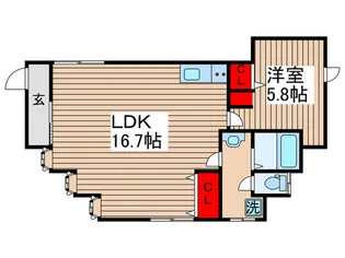 上志津ハイツ【1階】の間取り
