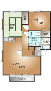 栃木県宇都宮市中今泉4【アパート】の間取り