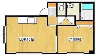 花園コーポ【1階】の間取り