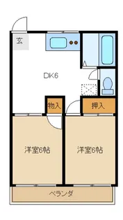 サンセリテ朝山(マンスリーマンション)【1階】の間取り