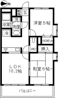 ラ・フォーレ大倉山【3階】の間取り