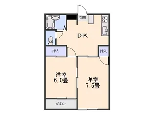 中里ハイツ【2階】の間取り