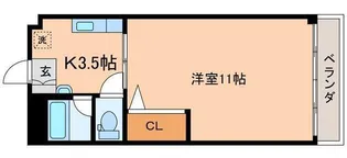 マンション倉前【3階】の間取り