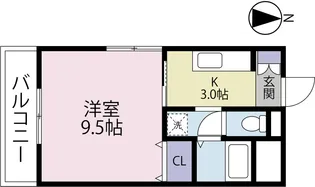 コーポ成岡II【1階】の間取り