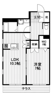 パークヒル千歳台【1階】の間取り