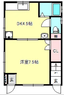 ミントハイツII【1階】の間取り