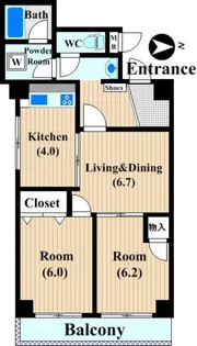 シティー・リヴィエール【3階】の間取り