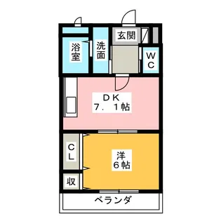グランデージ弥生【1階】の間取り