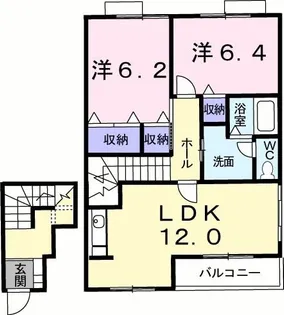 香川県高松市鶴市町【アパート】の間取り