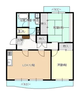 パレス和合【2階】の間取り