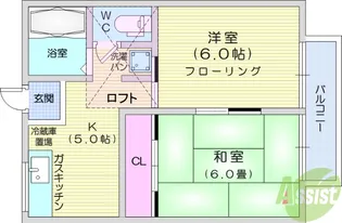 コーポアンデルセン2【2階】の間取り