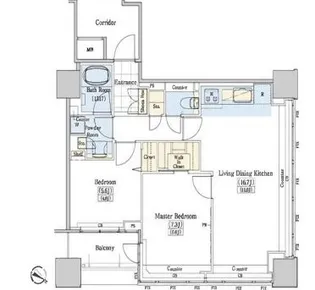 レジディアタワー上池袋【13階】の間取り