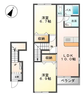 サフィニア【2階】の間取り