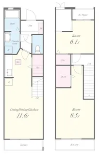 クレール有瀬【1階】の間取り