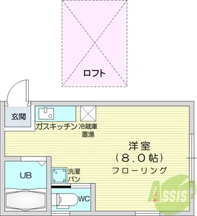 いちごハウスロフト落合【2階】の間取り