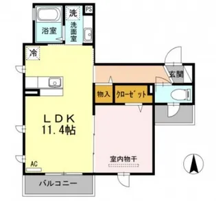 東京都大田区大森北3【アパート】の間取り