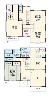 千葉県柏市あけぼの4【一戸建】の間取り