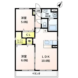 鹿児島県姶良市西餅田【マンション】の間取り