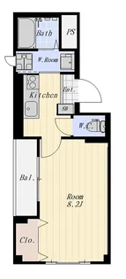 フルール大森【5階】の間取り