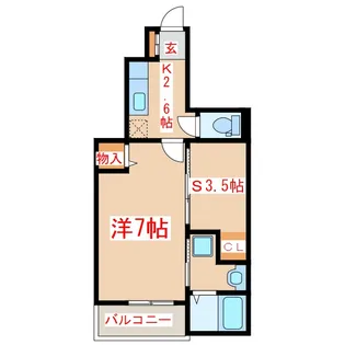 ブライト 光【1階】の間取り