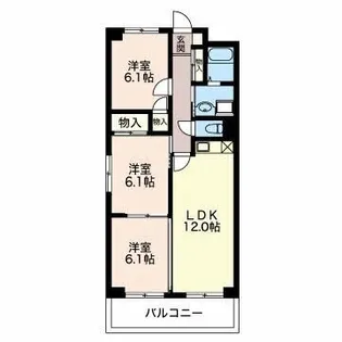 アーバン矢島【2階】の間取り