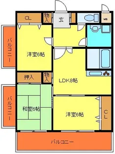グリーンウィステリア【2階】の間取り