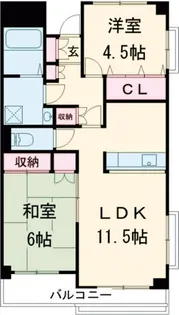 プロスペリアつくば【3階】の間取り