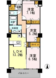 東京都杉並区清水3【マンション】の間取り