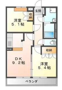 レインボーパレス【1階】の間取り