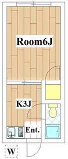 松長ハイム【1階】の間取り