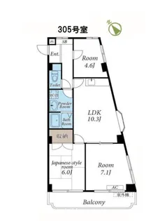 神奈川県相模原市緑区下九沢【マンション】の間取り