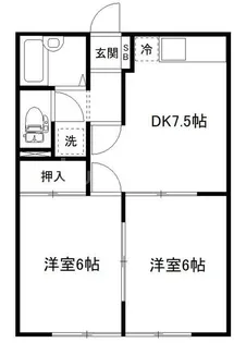 ラベンダーハイツB棟【1階】の間取り