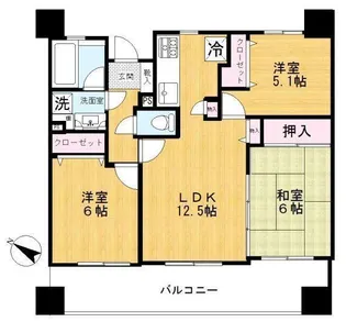 プルミエール多摩川【4階】の間取り