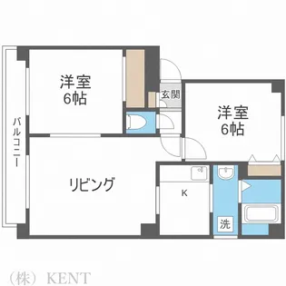 サンライズ八軒II【2階】の間取り