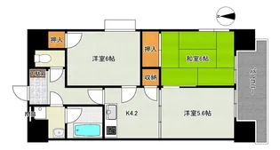 ヴェルビュ上杉【2階】の間取り