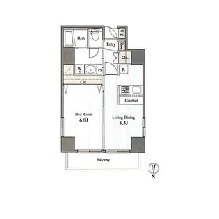 東京都目黒区上目黒2【マンション】の間取り