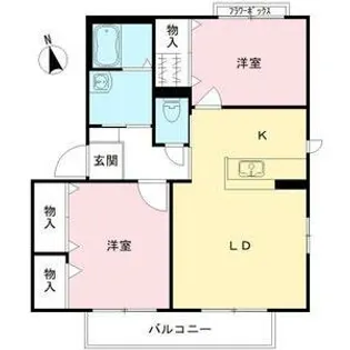 DAIKENN浜寺南町 F棟【1階】の間取り