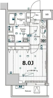 メイクスデザイン門前仲町GARDEN【9階】の間取り