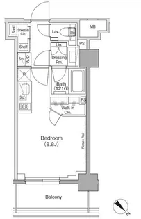 ザ・パークハビオ月島フロント【10階】の間取り